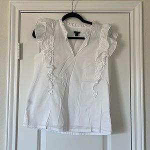 Ann Taylor White Double Lined Blouse